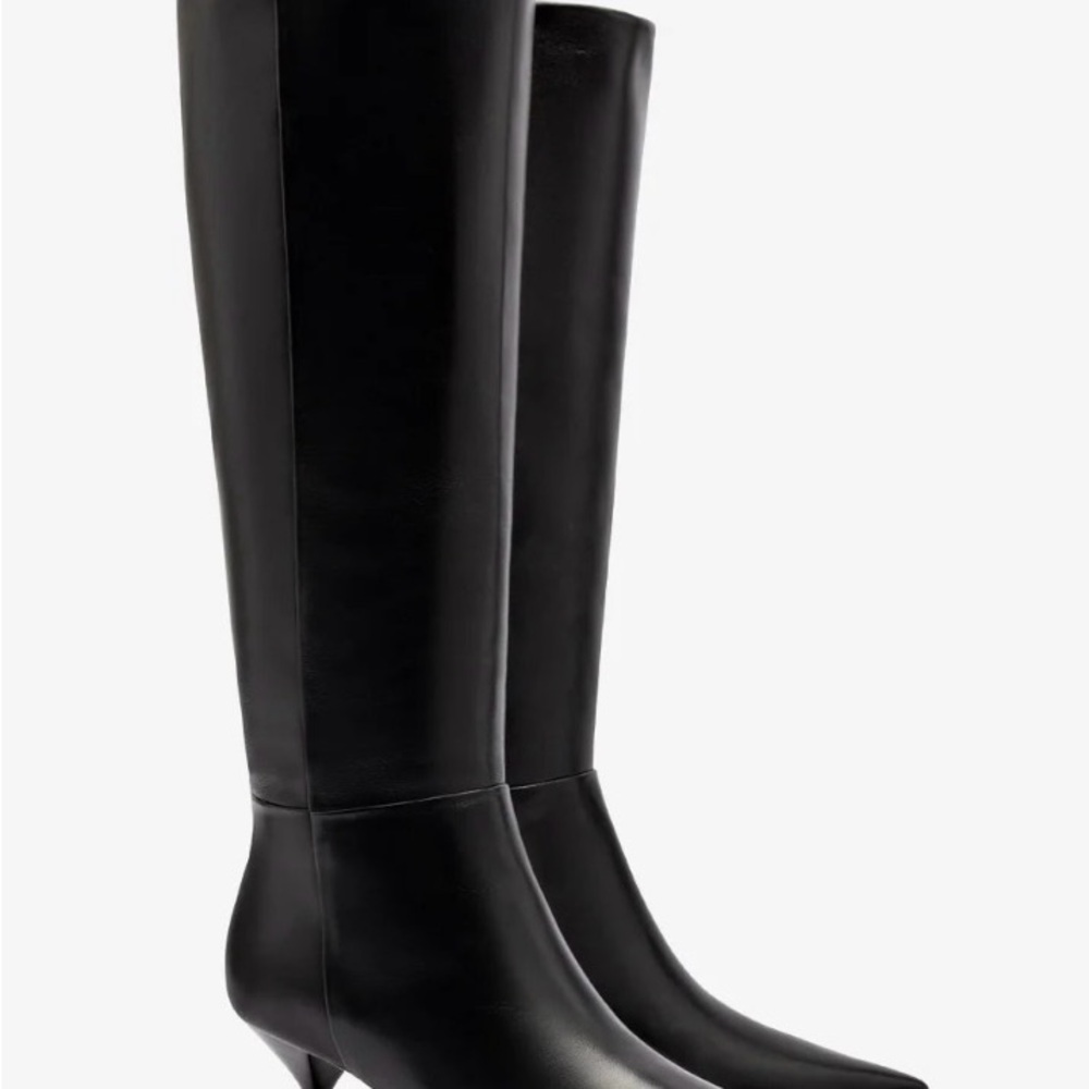 Larroude Georgia Black Heeled Boots - Picture 2 of 15